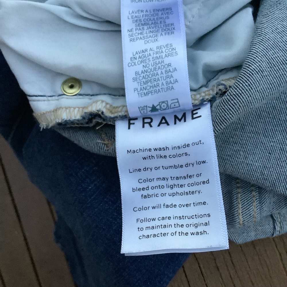 Frame Denim Le Skinny de Jeanne Crop Dark Blue Jeans - Picture 6 of 8